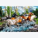 Afbeelding van 500 st - Paarden door de rivier (door Schmidt)