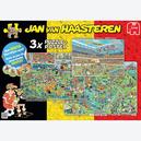 Afbeelding van 1000 st - Wereldbeker Voetbal 3 in 1 - Jan van Haasteren (door Jumbo)