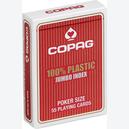 Afbeelding van Copag Poker size 55 playing cards 100% plastic Jumbo index Red - Gokspelen (door Cartamundi)